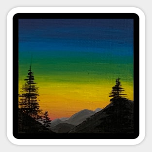 Rainbow sky Sticker